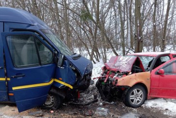 В аварії На Тернопільщині зіткнулися мікроавтобус та легкове авто
