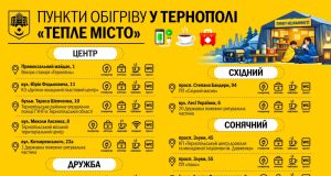 Тернополяни можуть отримати листівки з локаціями пунктів «Тепле місто»